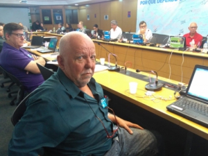 22/05/2018 - Luiz Augusto, diretor financeiro do SINTAPI-CUT, participa de reunião no Conselho Nacional de Saúde