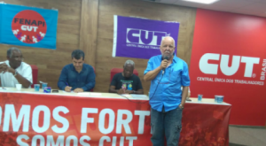 29/22/2018 - A secretária-geral do SINTAPI-CUT, Maria Coreti dos Santos, e o secretário de Organização,Luiz Augusto de Almeida Filho, participaram do Encontro de Associações de Aposentados Cutistas, organizado pela FENAPI-CUT