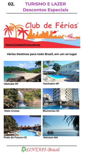 Club de Férias, opção de Turismo e Lazer para todo o Brasil
